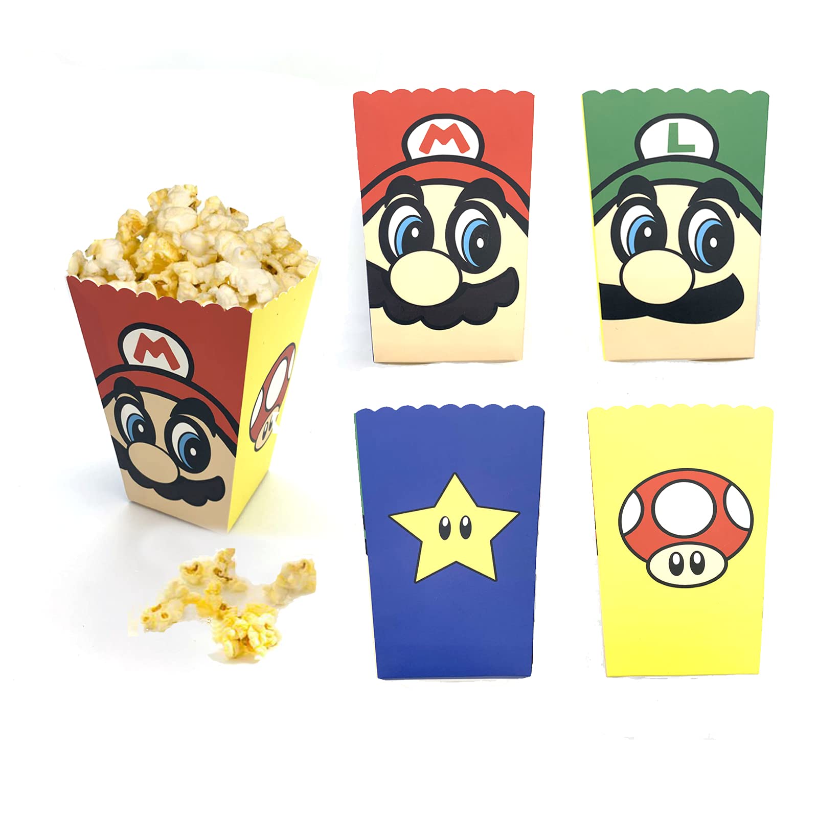Buy 30 PCS Super Mario Bro Popcorn Boxes for Mario Party Favor Box Birthday Party Supplies Buy 30 PCS Super Mario Bro Popcorn Boxes for Mario Party Favor Box Birthday Party Supplies