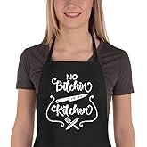 Saukore Funny Aprons for Women Men, Novelty Kitchen Cooking Apron with 2 Pockets, Cute Baking Apron for Bakers, Birthday Mothers Day Valentines Day Gift for Wife Mom Daughter Sister Aunt Grandma