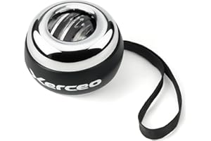 Xerceo All Metal Auto-Start Power Gyro Ball, with LED Light, for Wrist & Forearm Training