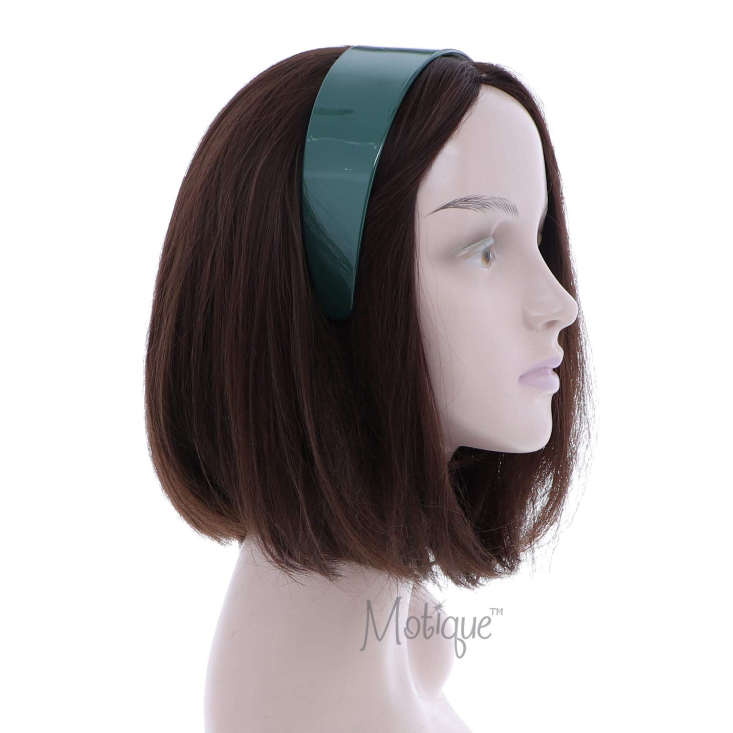 White 2 Inch Hard Plastic Headband with Teeth Women and Girls wide Hair band (Motique Accessories): Beauty