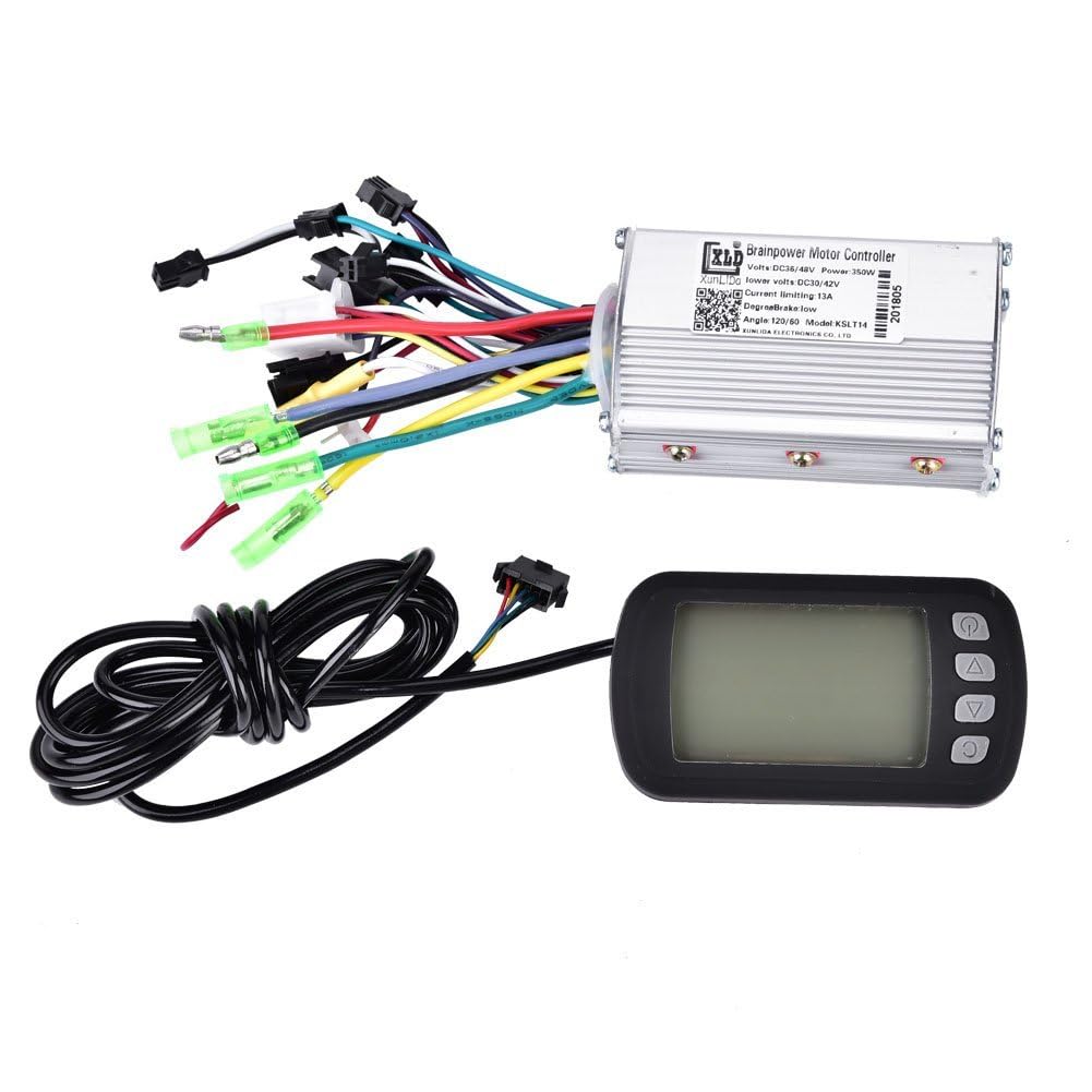 Alomejor 36V/48V 350W Electric Bike Brushless Controller Electric Scooter Motor Controller with LCD Panel