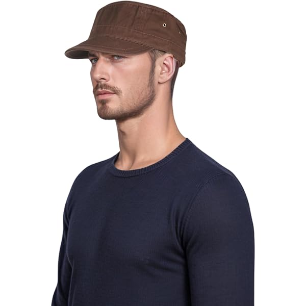 Bonnet Afghan Homme Laine – Kufi Topi Pakol – Marron Taille Unique