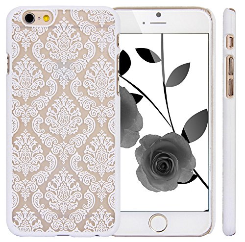 Fairy Tale Yumi For iPhone 6 Elegant Embossment Design Pattern Rubber Coating Ultra Slim Fit Hard Case Cover (White)