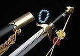Chinese Tai Chi Sword Pattern Steel Blade Copper
