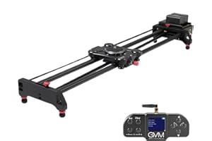 GVM GREAT VIDEO MAKER GVM Motorized Camera Slider, 47" Carbon Fiber Dolly Rail Camera Slider with Remote Controller, Time Lapse Photography, Horizontal, Tracking and 120° Panoramic Shooting