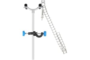 stonylab Chain Clamp and Bosshead Clamp Holder Set, Adjustable Lab Stand Accessory, Aluminum Alloy Glassware Holder for Beake