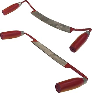 2 TLG Zugmesser gerade und gebogen SET Ziehmesser bestehend aus 1 mal Zugmesser gerade und 1 mal Zugmesser gebogen Abziehmesser Bogenbau Zug Messer Zieh Messer Zugklinge Klinge GERADE und GEBOGEN