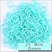 Kirinstores (TM) 600 PCS 24 Clips Bands Refills for Loom Rainbow Bracelet Dress Making (25 Mint Green)
