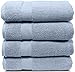 MAURA Light Blue Extra Large Turkish Cotton Luxury Bath Towels Set of 4. Ultra-Soft, Thick & Plush Towels for Bathroom - Serenity Blue