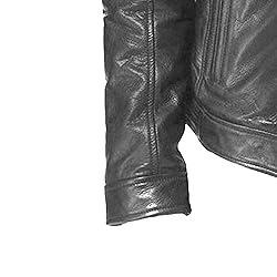 SWJGLITTR Men Slim Fit Motorcyle Leather Jacket