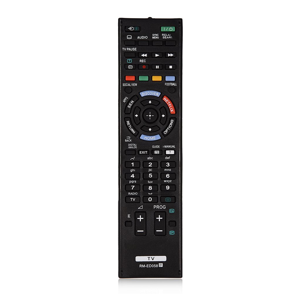 Multi-functional TV Remote Control, Remote Control Replacement for Sony RM-ED058 TV(Black)