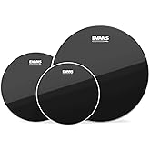 Evans Drum Heads - Black Chrome Tompack, Rock (10 inch, 12 inch, 16 inch)