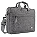 MOSISO Laptop Shoulder Bag Compatible 15-15.6 Inch MacBook Pro, Ultrabook Netbook Tablet with Adjustable Depth at Bottom, Polyester Messenger Briefcase Carrying Handbag Sleeve Case Cover, Gray