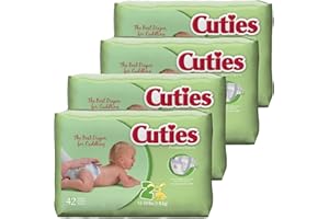 Cuties Baby Diapers, Size 2, 168 Count