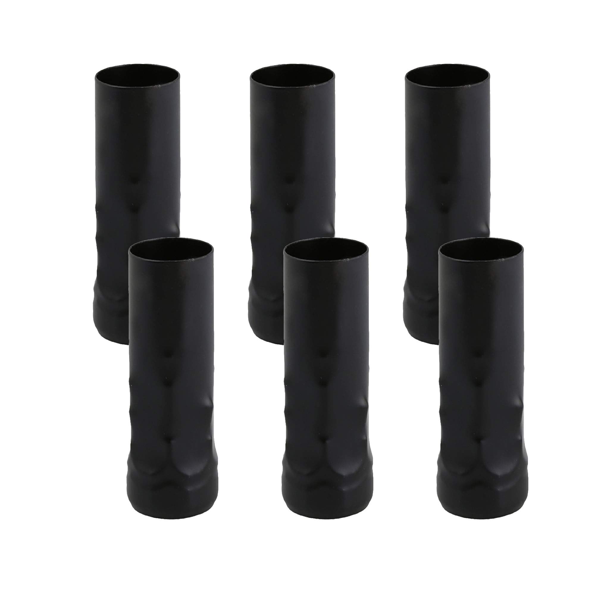 BQLZR 25x80mm Black Candle Light Covers Sleeves Chandelier Socket Cover Pack of 6