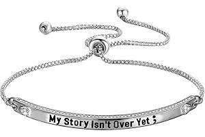 CENWA My Story Isn't Over Yet Semicolon Bracelet Warrior Fighter Semicolon Jewelry Suicide Awareness Gift Self Harm Awareness Suicide Survivor Gift Semi Colon Mental Health