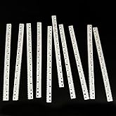 20PCS 0.5 Module Plastic Gear Plastic Connecting Rod Long Strip Rack Gear Pinion Transmission Rod for DIY Model Toy RC Car Truck Robot Parts (20, 7x4x125mm)