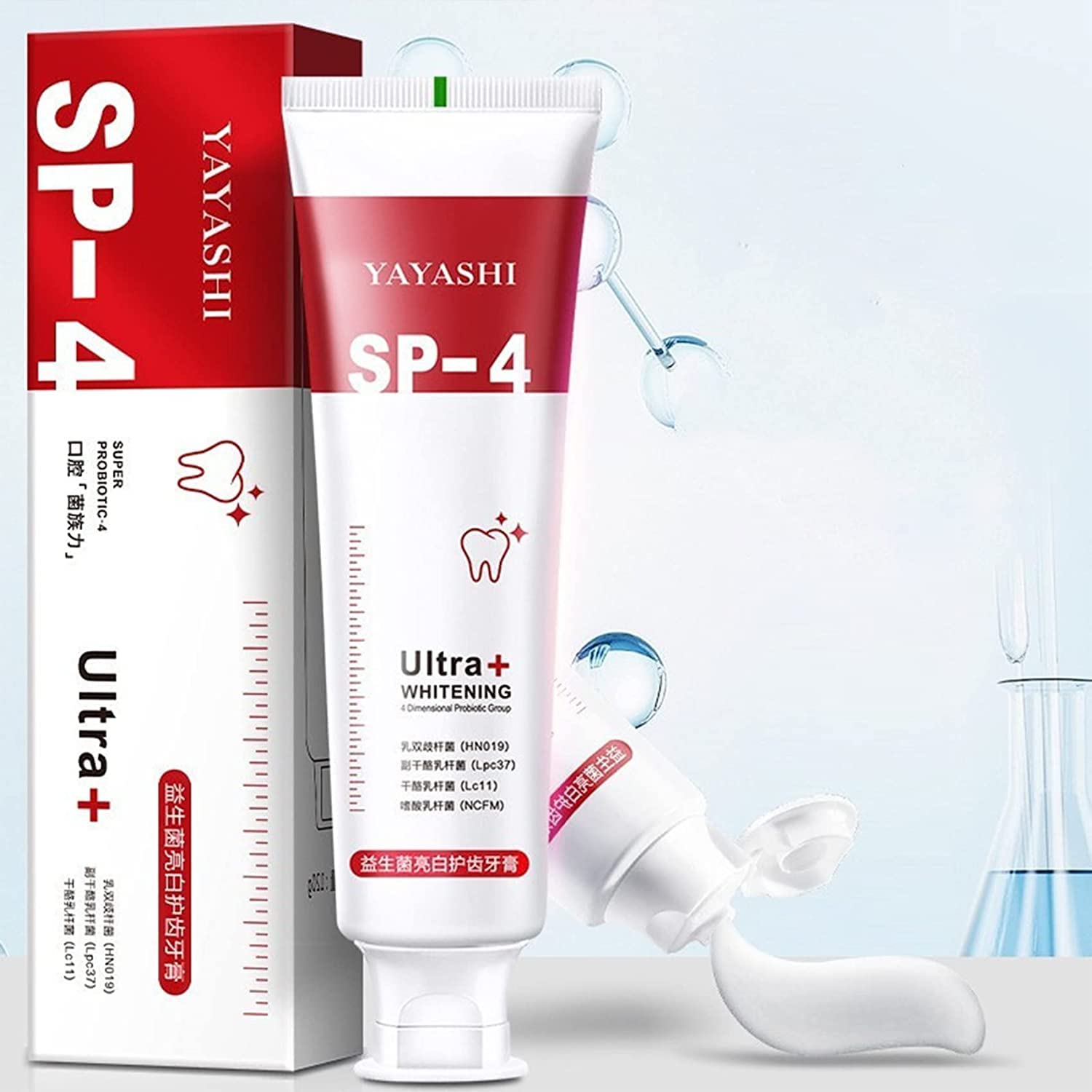 Sp-4 Probiotic Whitening Toothpaste, Ultra Whitening Toothpaste, Sp-4 Ultra Whitening (Red)