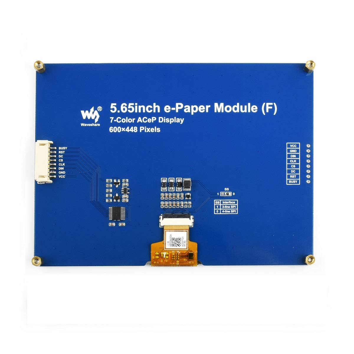 Epaper Hat Arduino Mua waveshare 5.65inch E-Ink Display HAT ACeP 7-Color E-Paper Module ...