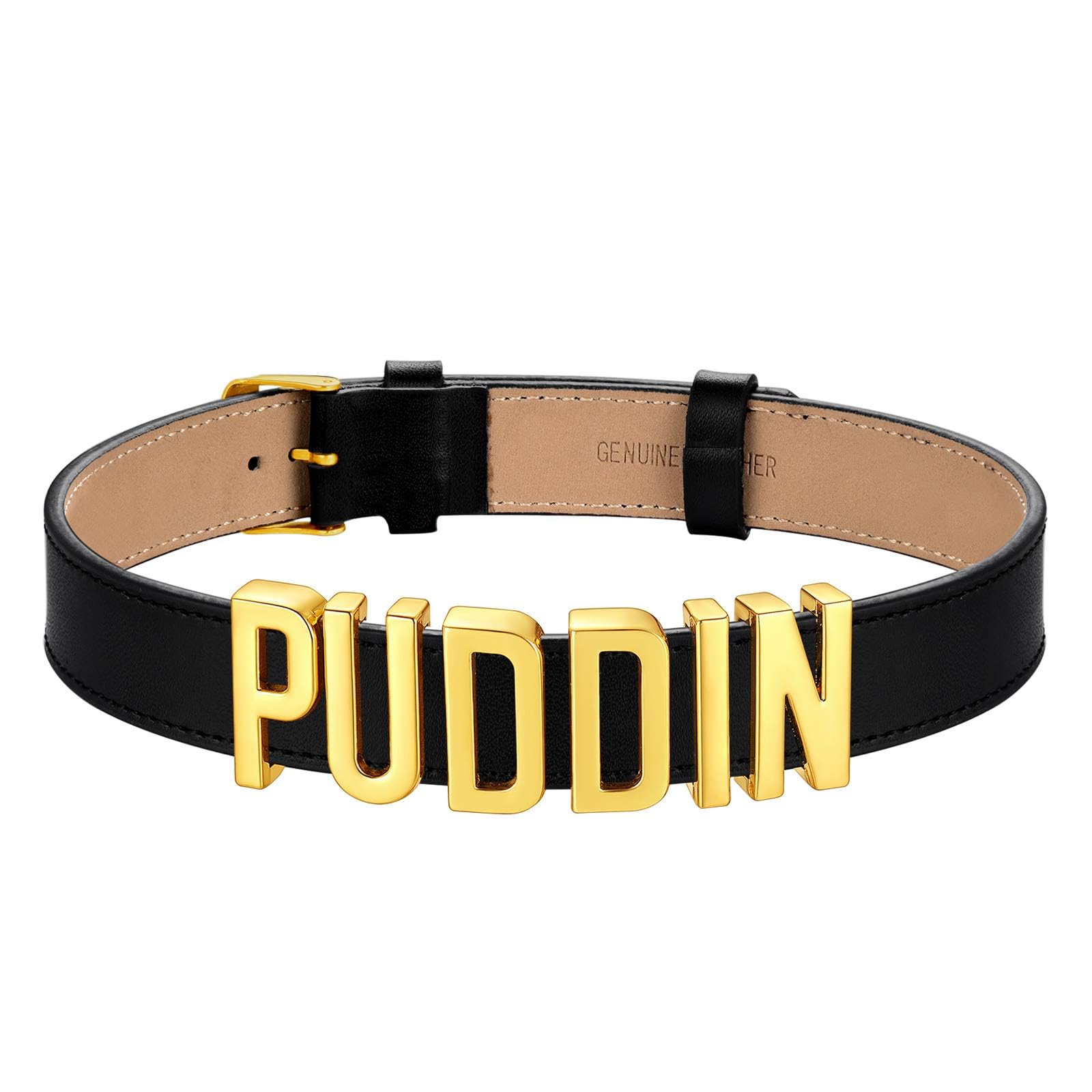 FindChic Puddin Collar Quinn Cosplay Genuine Leather Choker Necklace for Women