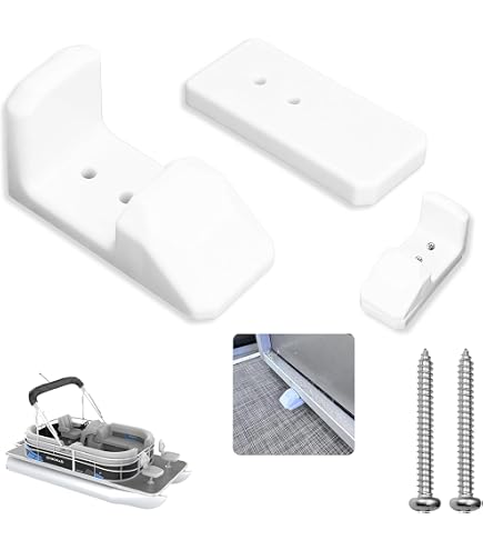 Pontoon Boat Gate Door Stop Hinge Set – Left & Right Anti-Rattle Stopper For 1-1/4" Square Tubing, 4 Pcs