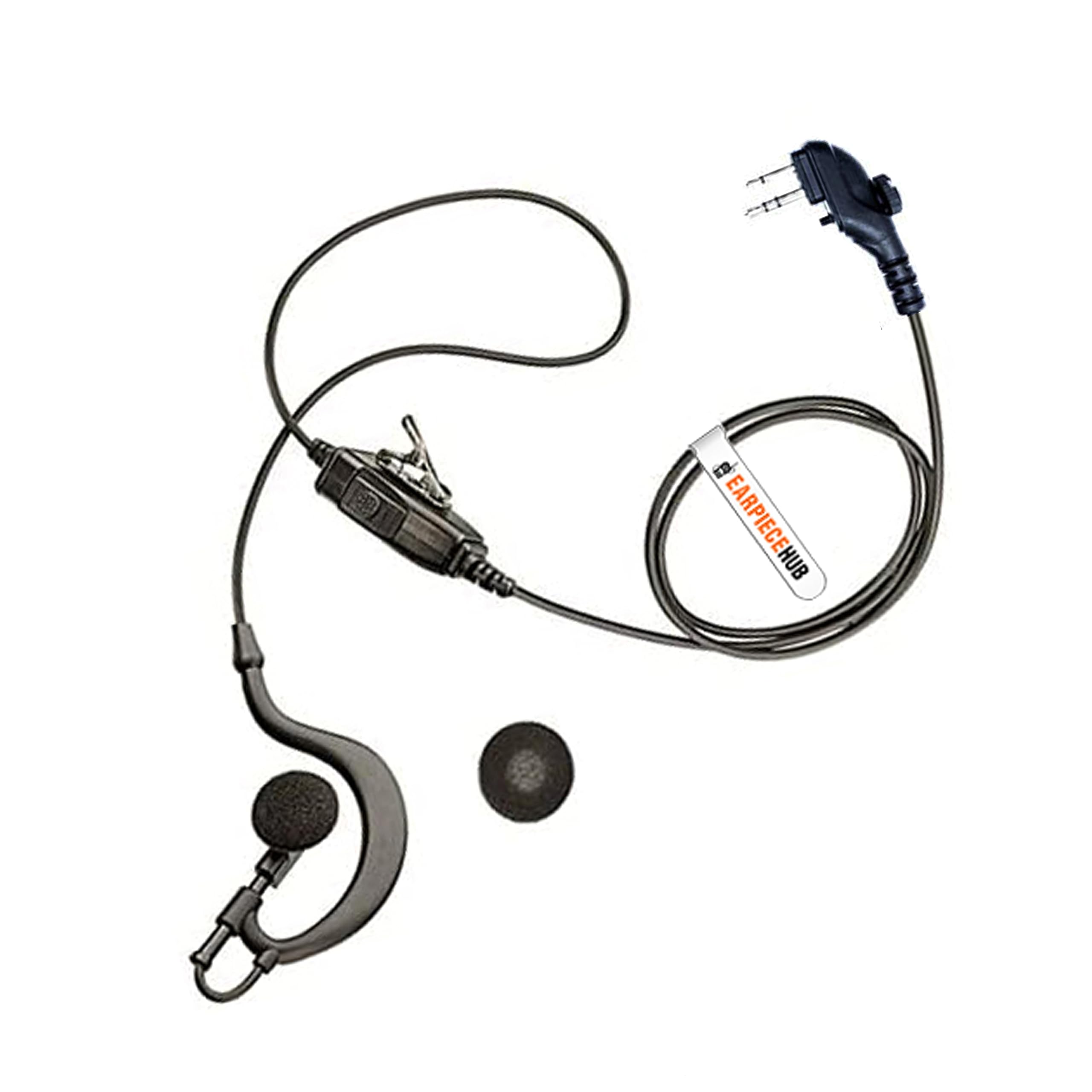 G-Shape In-line PTT Microphone Earpiece Compatible with HYTERA PD405 PD415 PD485 PD505 PD565 Two Way Radio