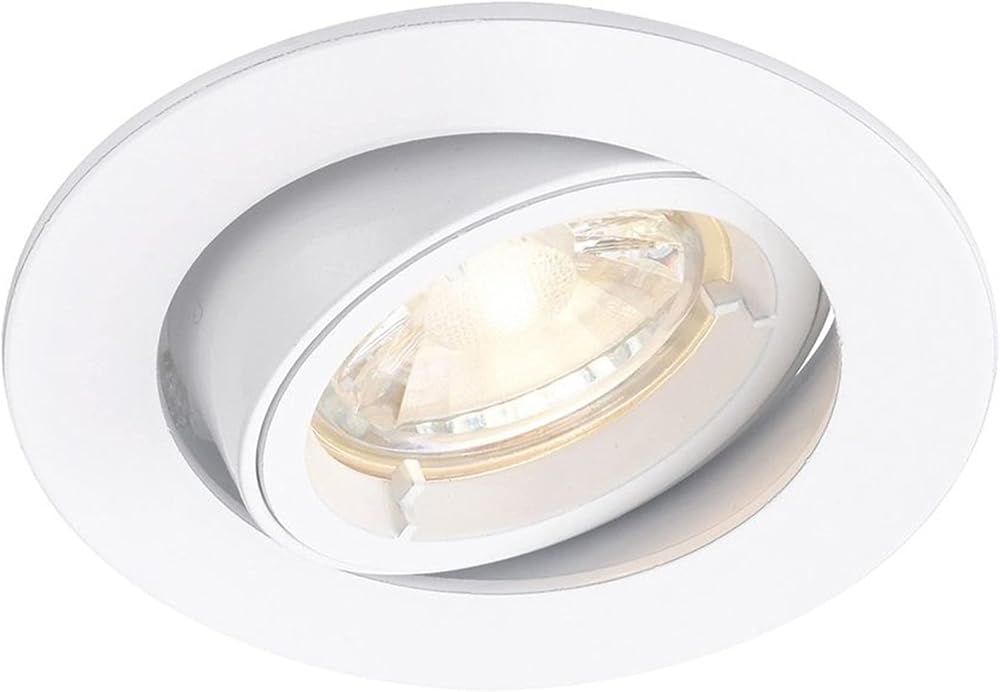CAST Recessed Lighting Mains Powered LED GU10 Downlight Matt White Adjustable
