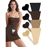 RIFAUM 4-Pack C String Thongs for Women Self-Adhesive Thong No Show Underwear Invisible No Visible Panty Lines Stickers No Belt Panty Liners with Storage Case - Nude/Tan/Mocha/Black