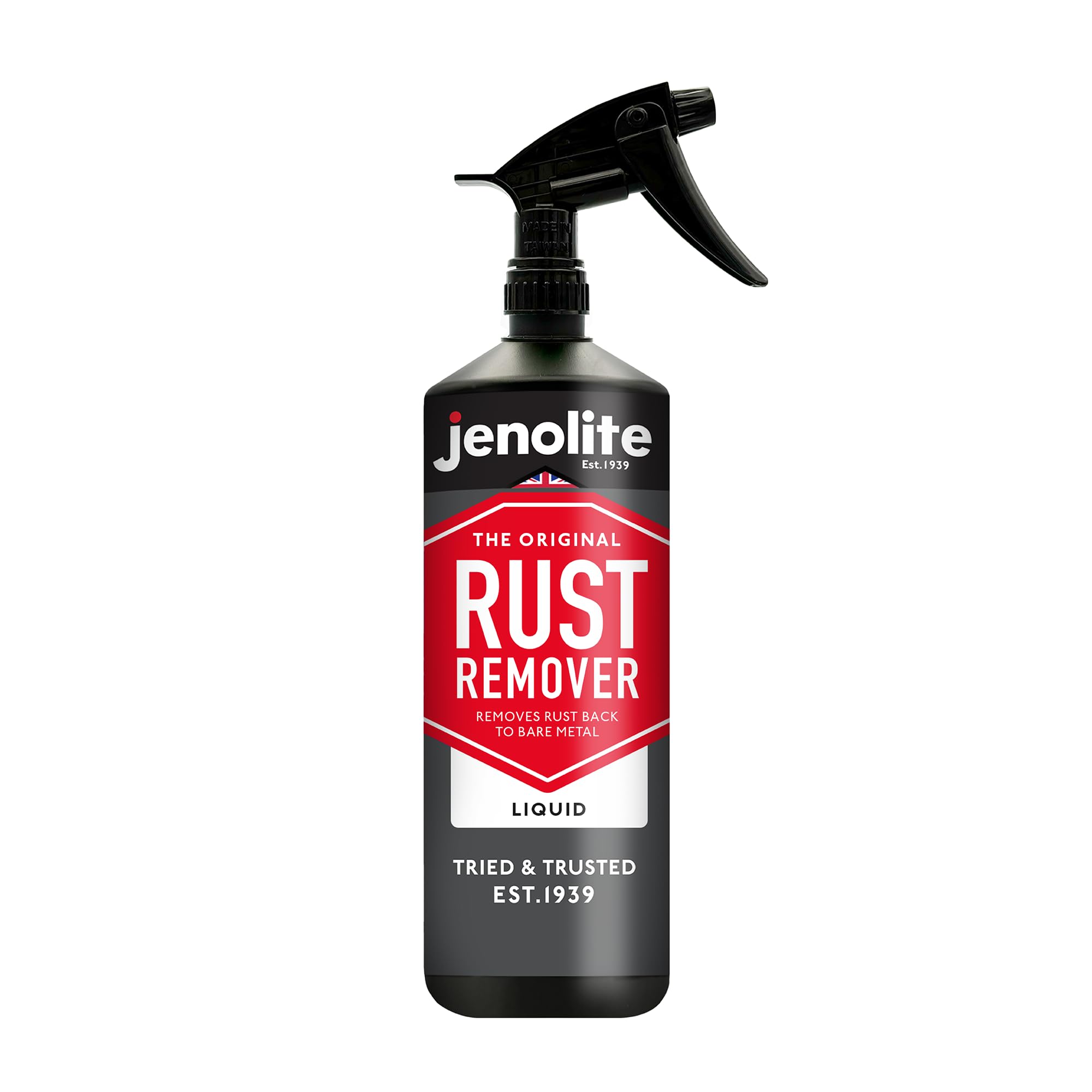 Jenolite Rust Remover for Metal | 1Litre | Easy Application Trigger Spray | Fast Acting Rust Remover | Removes Rust Back To Bare Metal | Rust Treatment For Car bodywork, Bikes, Tools, Machinery, BBQs