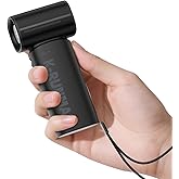 K-RUNMAN Portable Handheld Turbo Fan, 5 Gear Wind, Battery Operated, Up to 12 Working Hours, LED Display with Air Turbo Tech Cooling Fan for Outdoor Activities, Travel, Beach (Black)