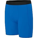 Runceptual Youth Boys' Compression Shorts - Performance Spandex Athletic Underwear for Basketball with Side Pocket