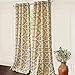 DriftAway Floral Trellis Room Darkening/Thermal Insulated Grommet Unlined Window Curtains, Set of Two Panels, Each 52”x84” (Yellow)
