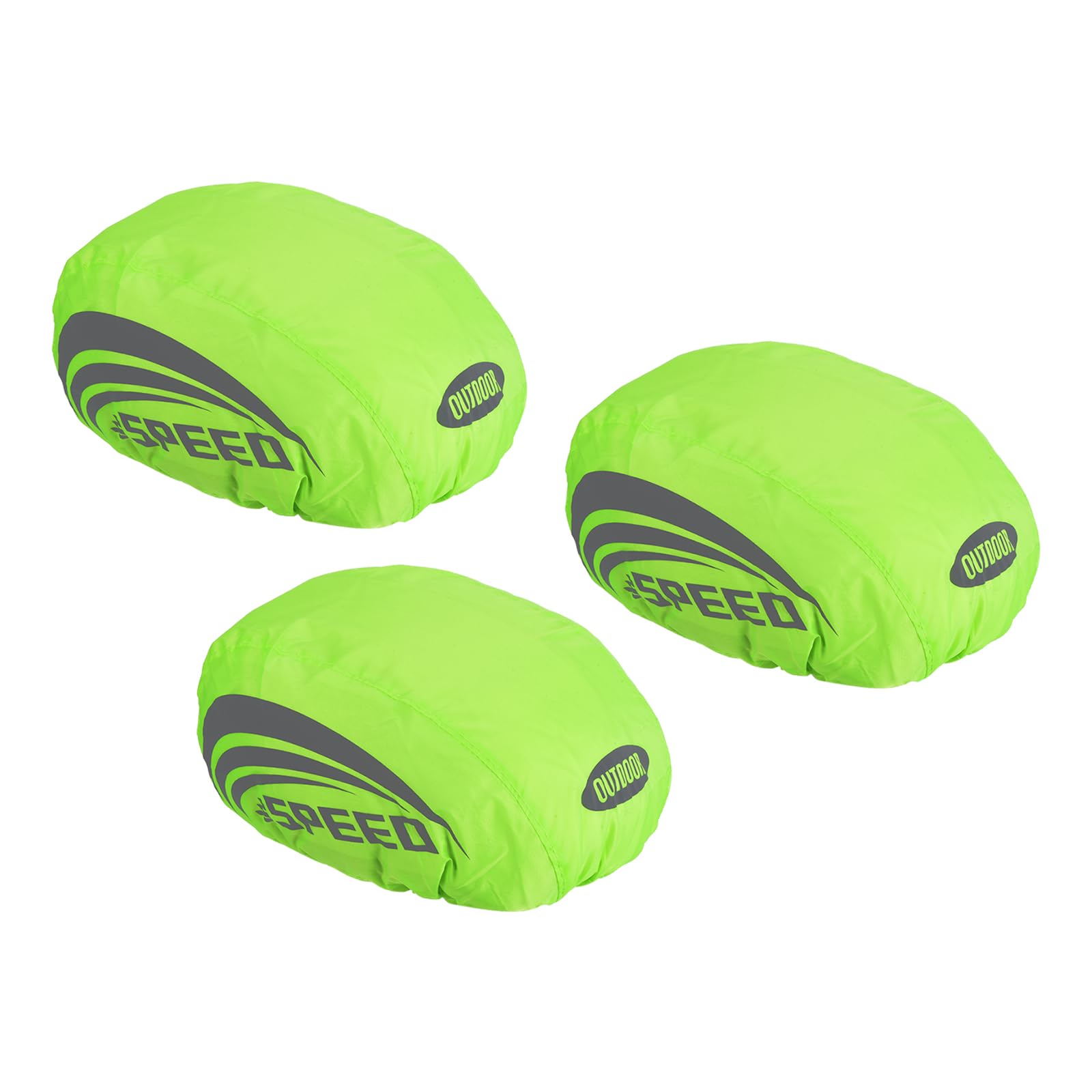 PATIKIL Bike Helmet Cover, 3 Pack Motorcycle Helmet Rain Covers Waterproof Bicycle Helmets Covers with Reflective Strip for Road Cycling, Green