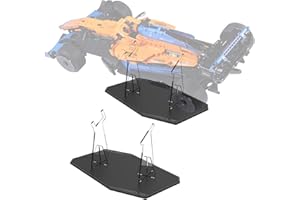 Vaodest Acrylic Display Stand for Lego Technic McLaren F1 Race Car 42141 Set, 5 MM Transparent Clear Display Holder,Compatible with Lego 42141 Set(Display Stand Only, Not Building Set)