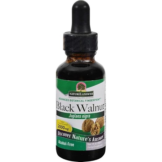 Black Walnut, Alcohol-Free, 2000 mg, 1 fl oz (30 ml) - Nature's Answer - Qty 1