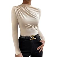 thumbnail image 2 of Womens Cotton Tshirts,Womens Shirts,Womens Long Sleeve Stretch Crewneck... 2 of 13