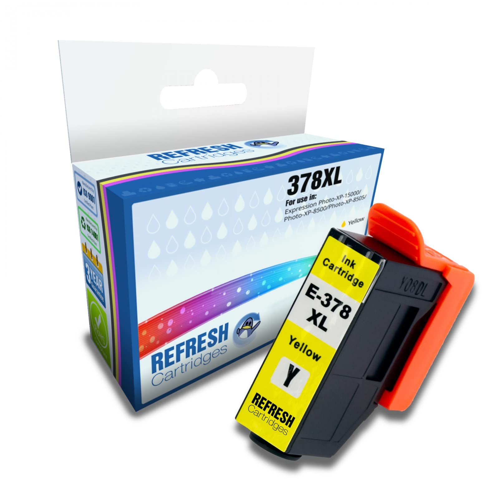 Refresh Cartridges Remanufactured Ink Cartridge Replacement for Epson 378XL Yellow High Capacity (C13T37944010)