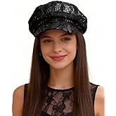 BOLLEY JOSS Womens Newsboy Cap Rhinestone Beret 8 Panel Mesh Sailor Hats Fashion French Hat Women Visor Berets Cabbie Cap