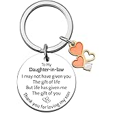 UYBEPU Valentines Day Gifts for Daughter In Law Keychain Gifts From Mother In Law for Birthday Mothers Day Christmas Engagement Wedding Gift Ideas