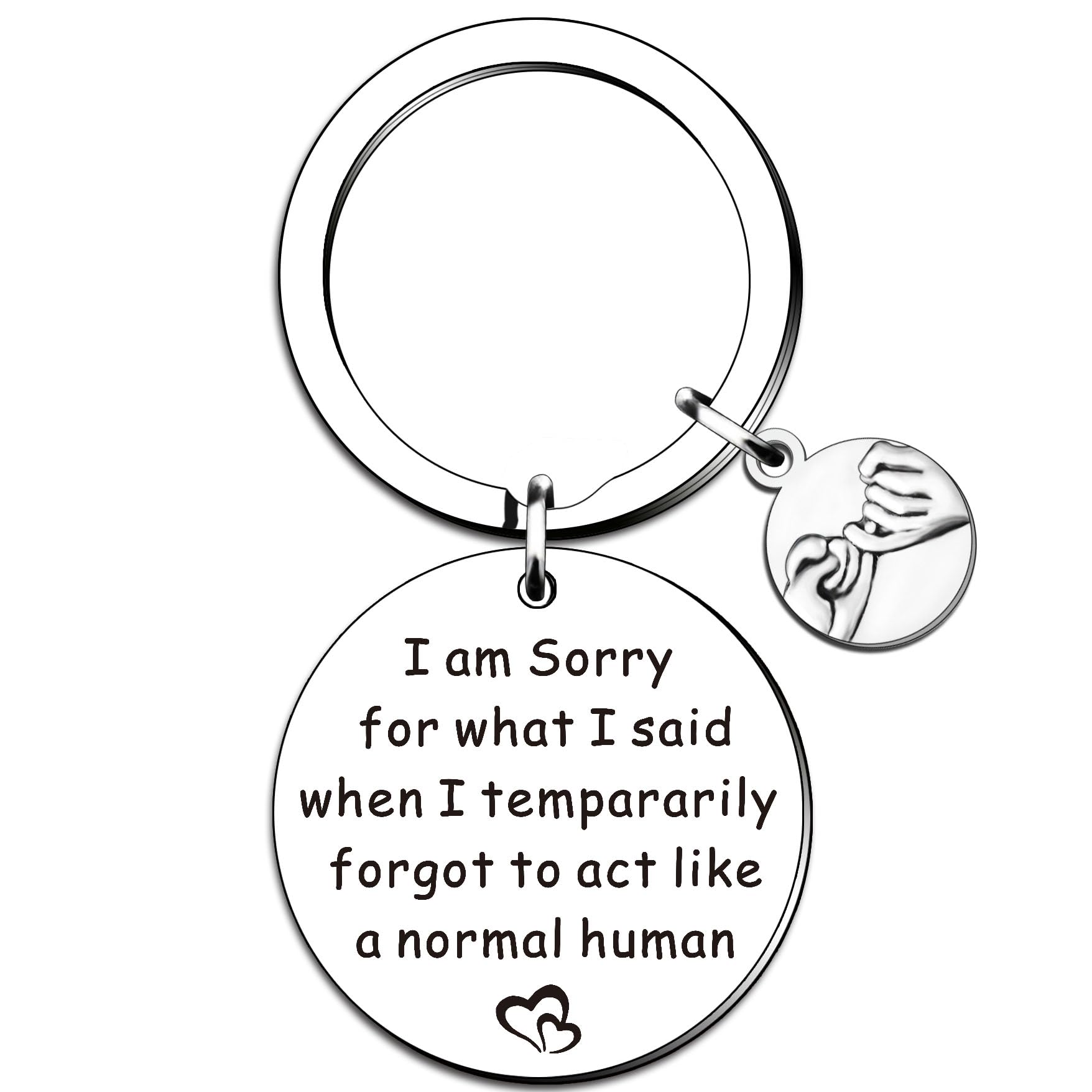 QMVMV Apology Gifts Apology Sorry Gifts I Am Sorry for What I Said When I Tempararily Forgot to Act Like a Normal Human Keyring Gift for Mum Family Sorry Gifts for Him Her Friends
