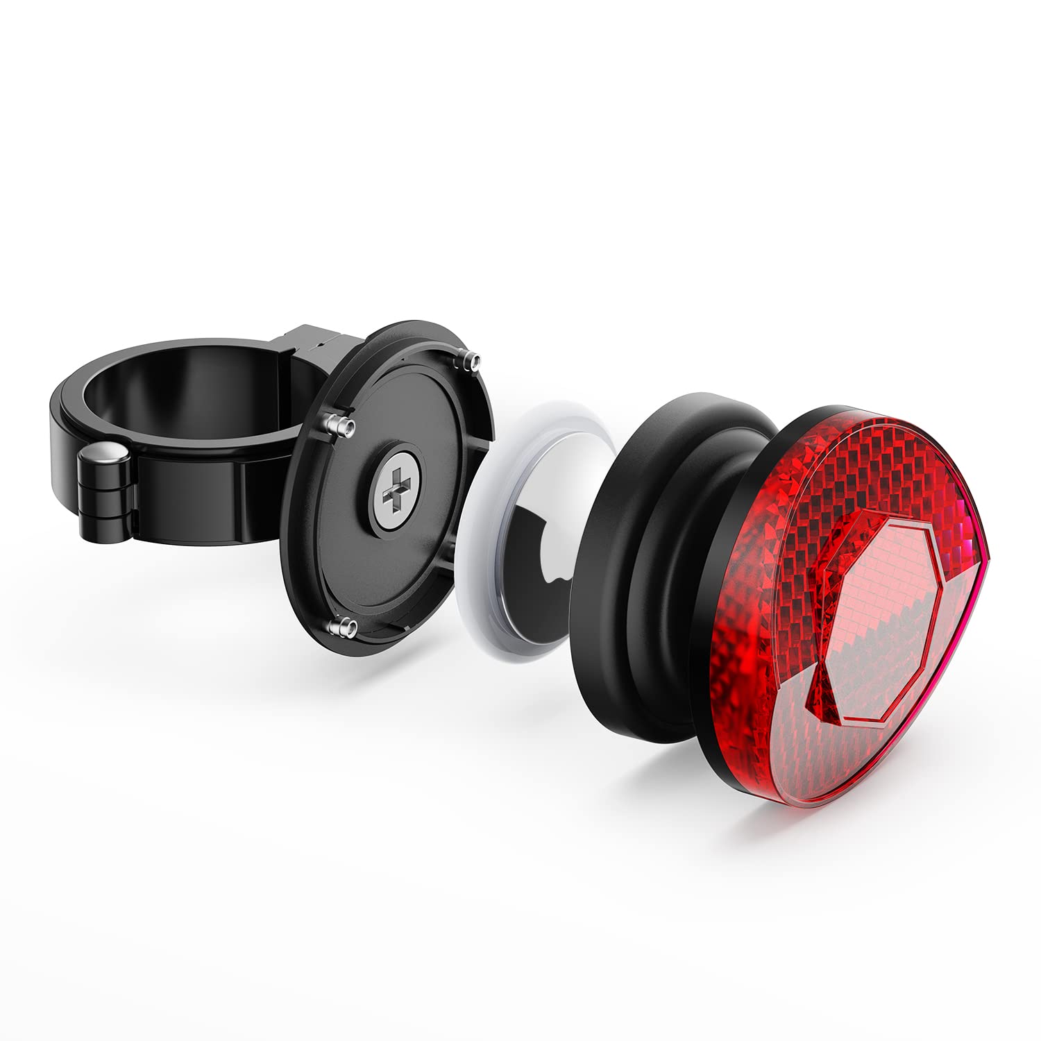 Stouchi Bicycle Mount,Hidden Holder for Apple,Bicycle Rear Reflector Holder for Seat Post 25.4mm-31.8mm,Anti-Theft for Road Bike,Mountain Cycling,E-Scooter,Bicycle Accessories