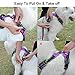 PoyPet No Pull Dog Harness, No Choke Front Clip Dog Reflective Harness, Adjustable Soft Padded Pet Vest with Easy Control Handle for Small to Large Dogs(Purple,L)
