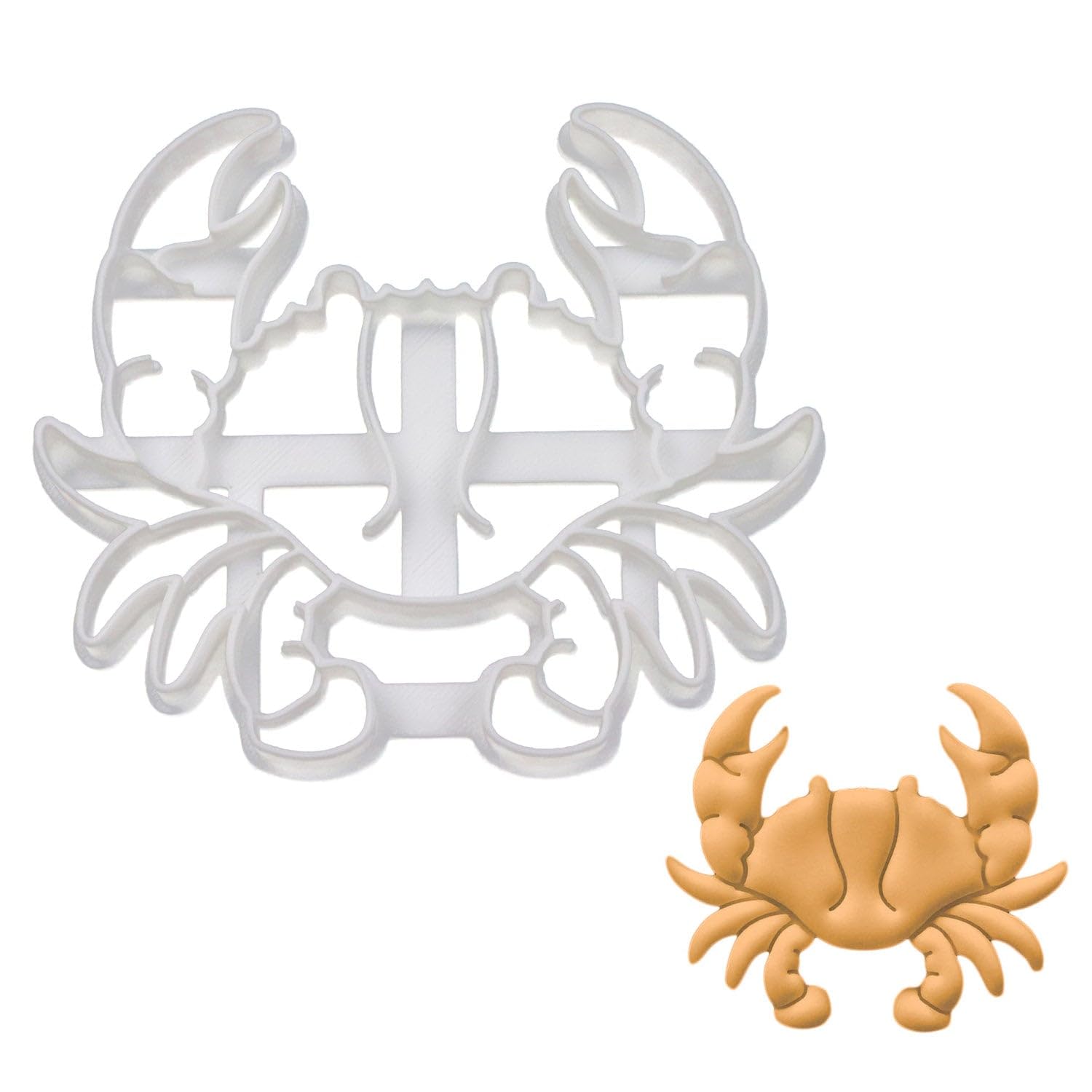BAKERLOGY Crab Cookie Cutter - Detailed Biscuit Cutter Design for Baking and Crafts, Ideal on Fondant, Dough, Clay