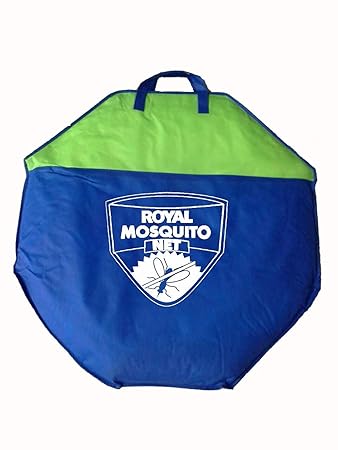Royal Speciality Products Double Bed Fold-Able Mosquito Net Blue Border