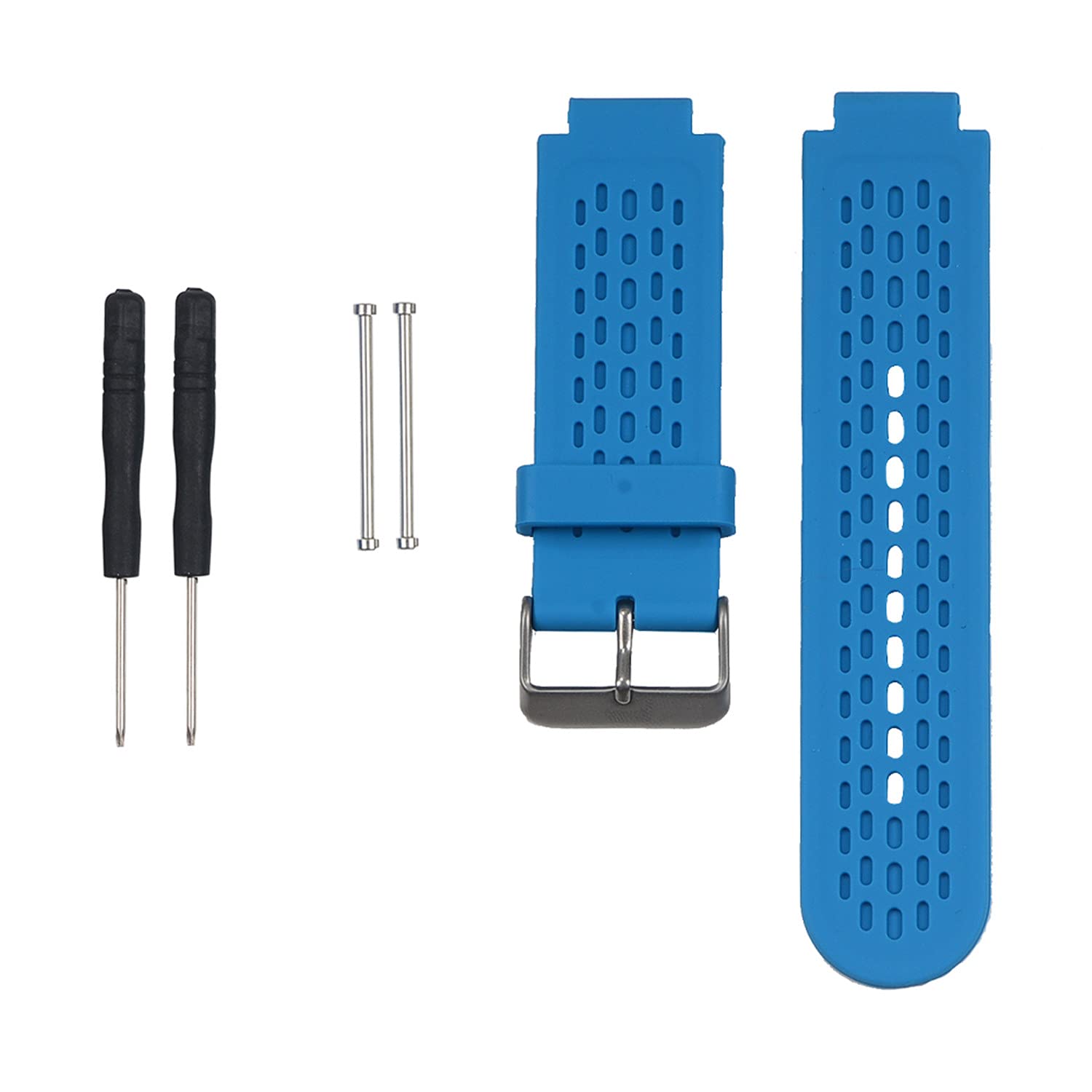Huwokxix Watch Strap compatible with Garmin Approach S2/Approach S4,Adjustable Silicone Sports Strap Replacement Band (Blue)