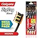 Colgate Zig Zag Black Toothbrush - 4 Toothbrushes - (1 pack of 4 Brushes) For Deep Cleaning In between Teeth