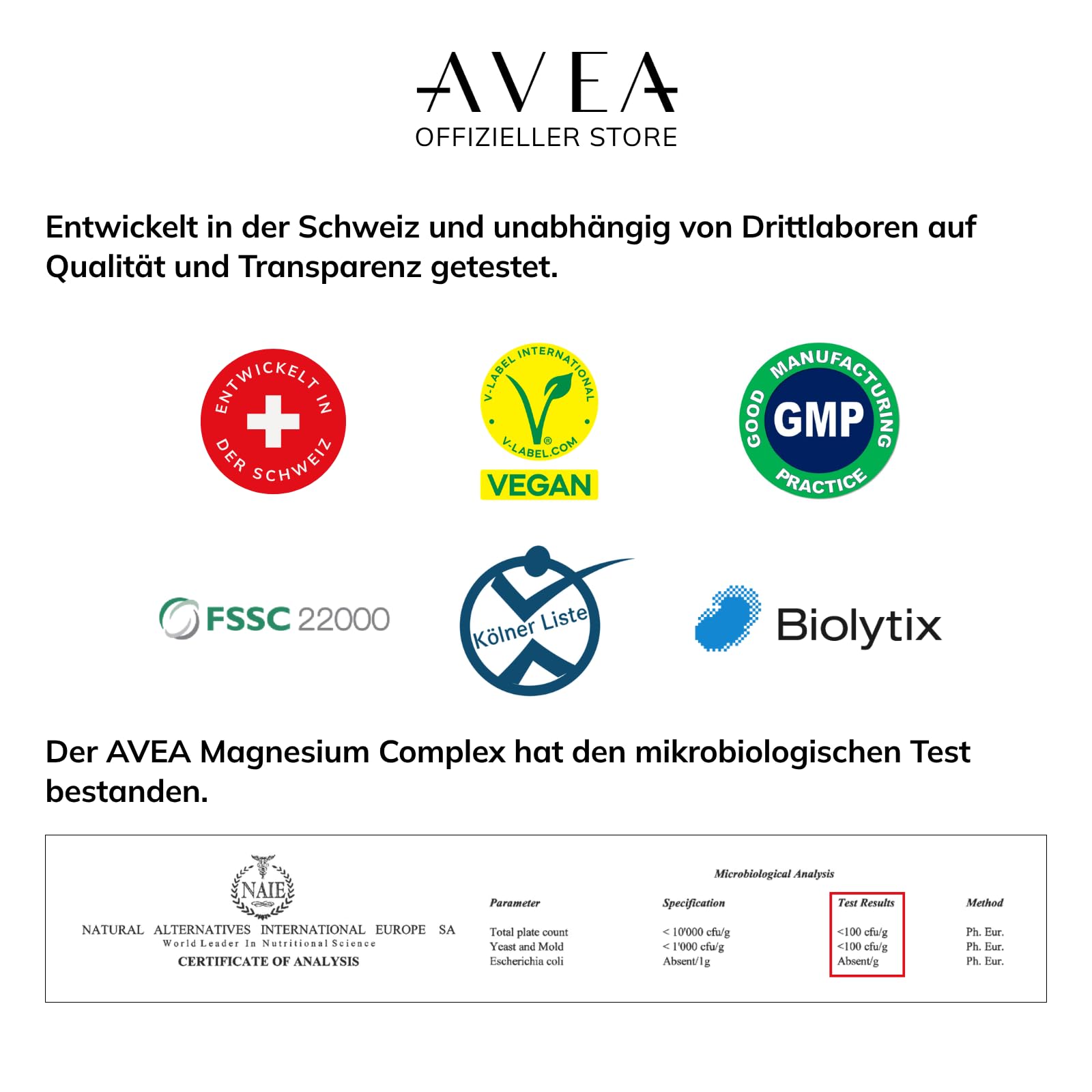 AVEA Magnesium Komplex Kapseln 3-in-1 (300mg) – Mit Magnesium Bisglycinat, Magnesium Malat & Citrat – Für Energielevel, Reduzierung von Müdigkeit & Erschöpfung sowie Muskel- & Nervenfunktion 8