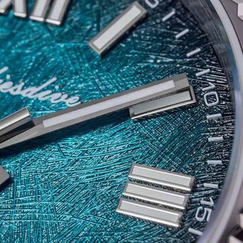 ADDIESDIVE 10.6 MM Luxury Watches for Men Women Roman Numerals Synthetic Sapphire VH Sweep Second Fluted Bezel Casual Wear Unisex Watch