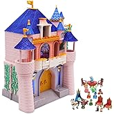 Disney Store Official Animators' Collection Deluxe Sleeping Beauty Doll House - 17-Piece Castle Playset with Princess Figures, Spinning Dancefloor, Music, & Fun Accessories