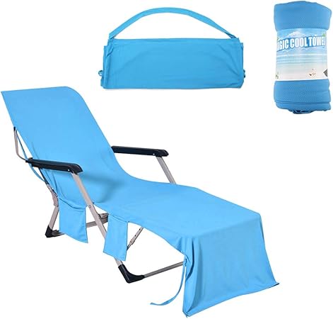 chaise lounge towel with pockets